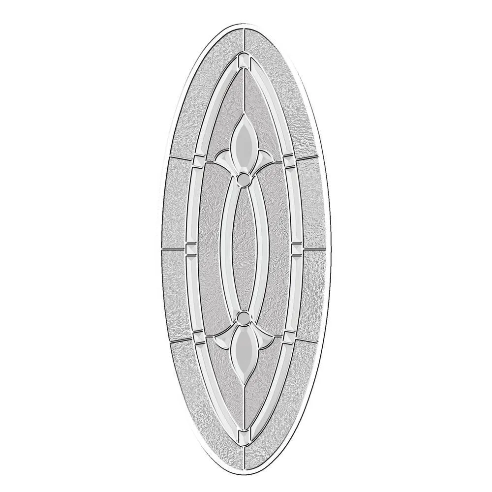 36 in. x 80 in. 3/4 Oval Lite Blakely Primed Steel Prehung Left-Hand Inswing Front Door