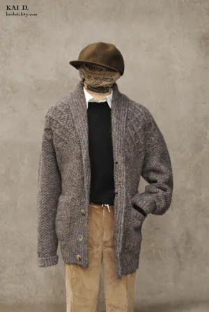 Andes Cardigan -Black/walnut - 3 (L)