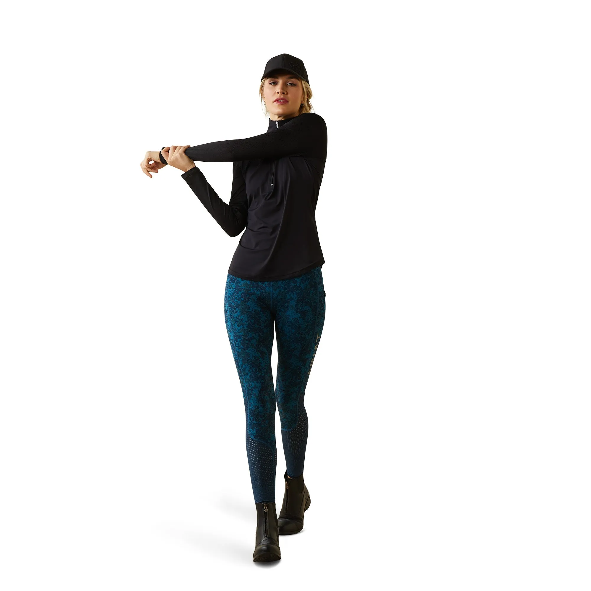 Ariat® Ladies Breathe 1/4 Zip Baselayer Black Sweatshirt 10043387