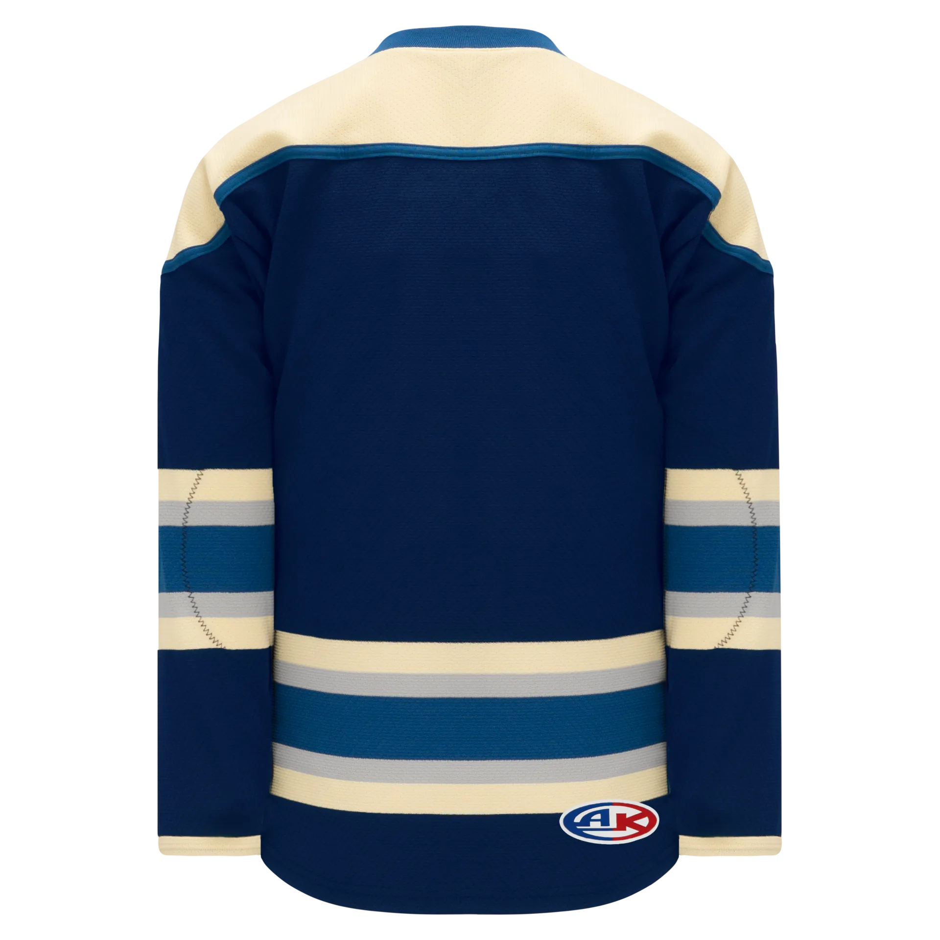 Athletic Knit (AK) H550BKA-CLM892BK Pro Series - Adult Knitted 2010 Columbus Blue Jackets Third Navy Hockey Jersey