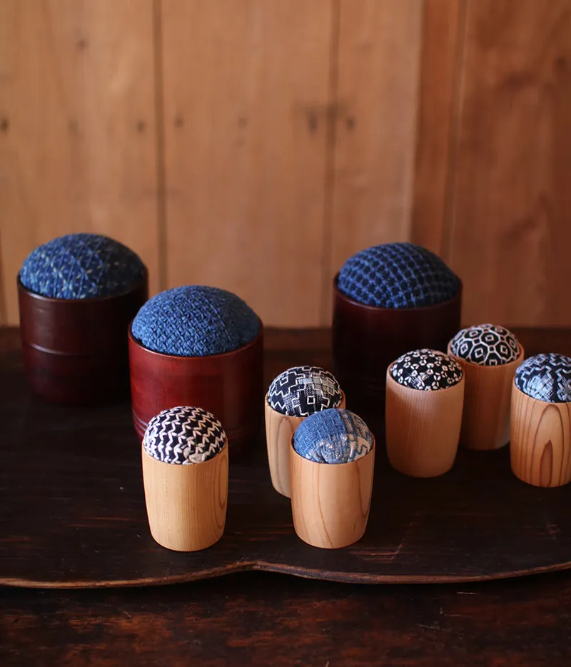Bamboo Cup Sashiko Pincushion (sold out)