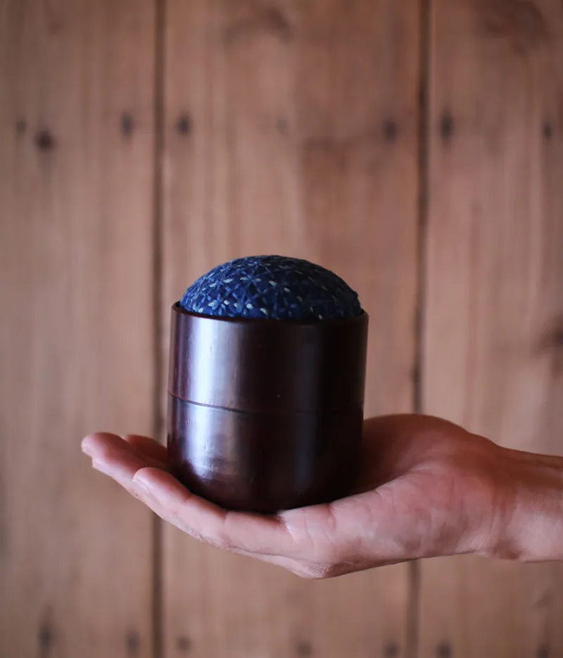 Bamboo Cup Sashiko Pincushion (sold out)