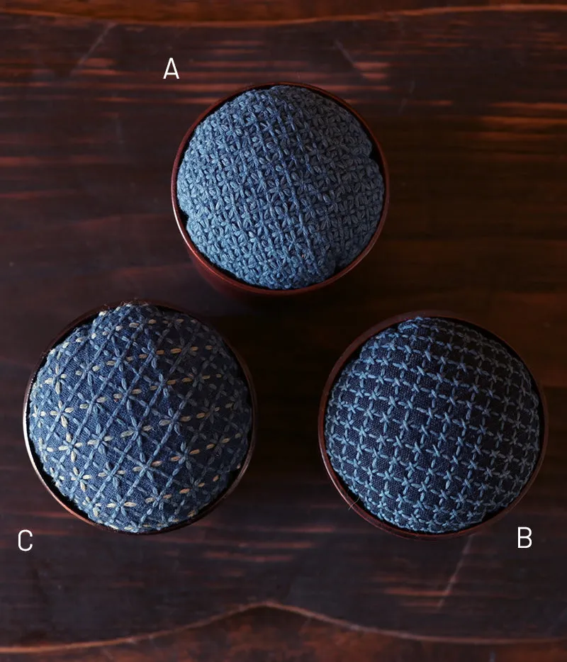 Bamboo Cup Sashiko Pincushion (sold out)