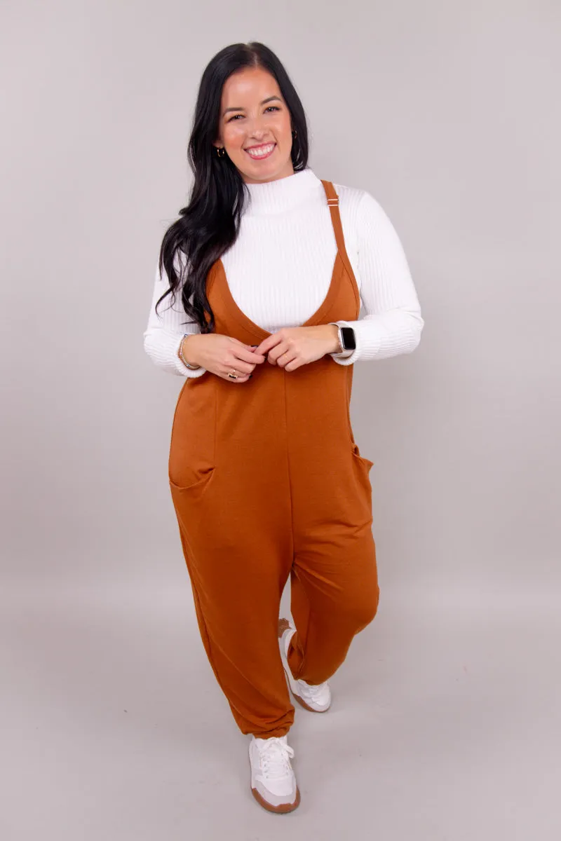 Becky Overalls-Camel
