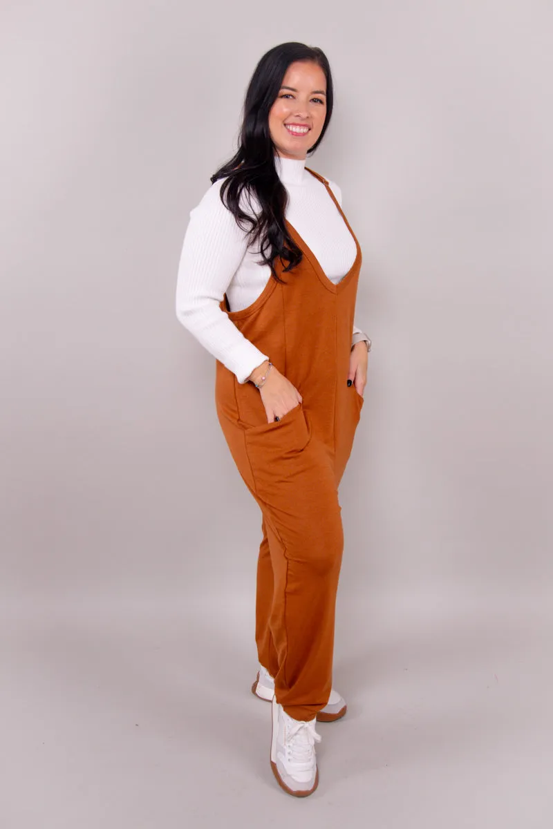 Becky Overalls-Camel