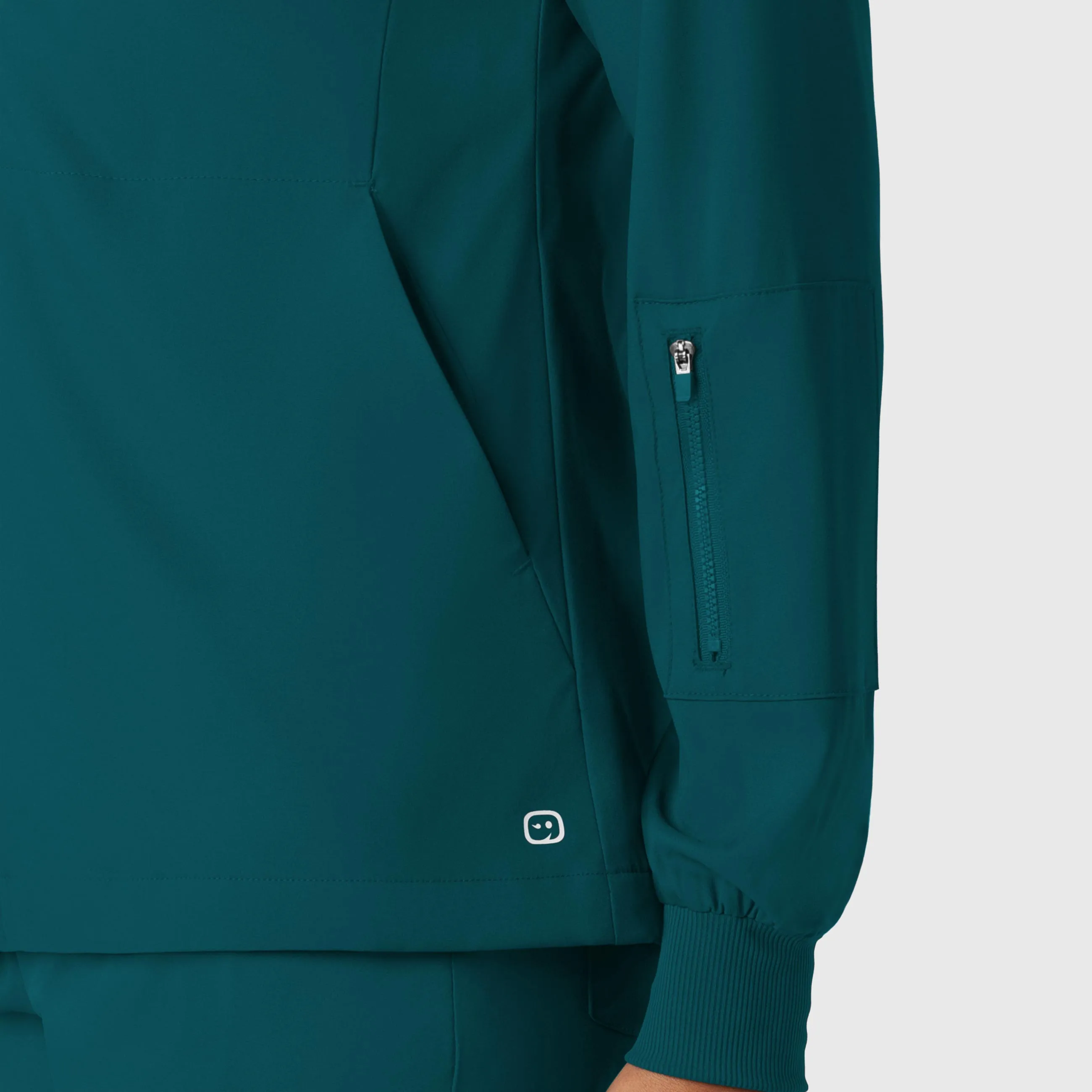 Boundless Women's Warm Up Scrub Jacket - Caribbean