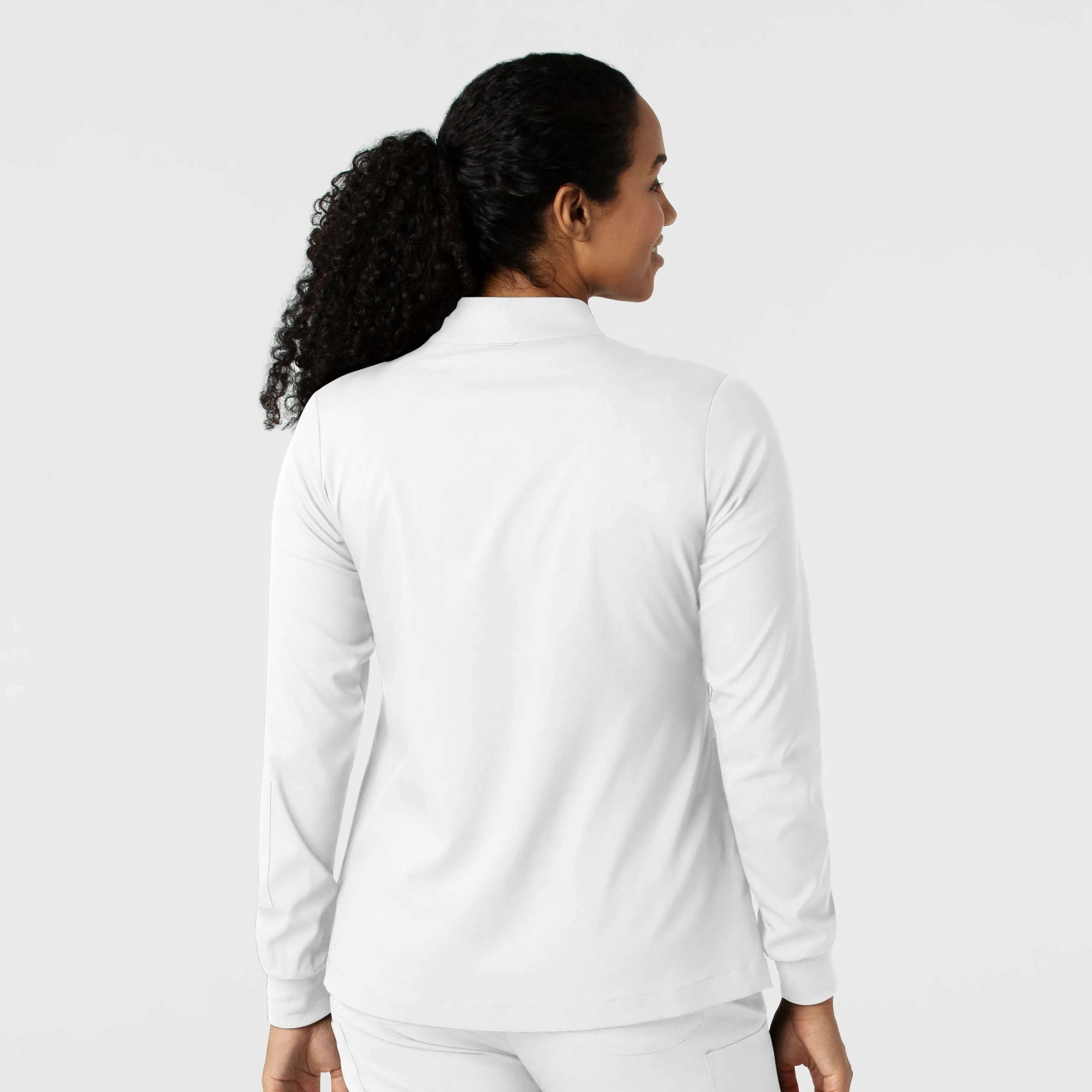 Boundless Women's Warm Up Scrub Jacket - White