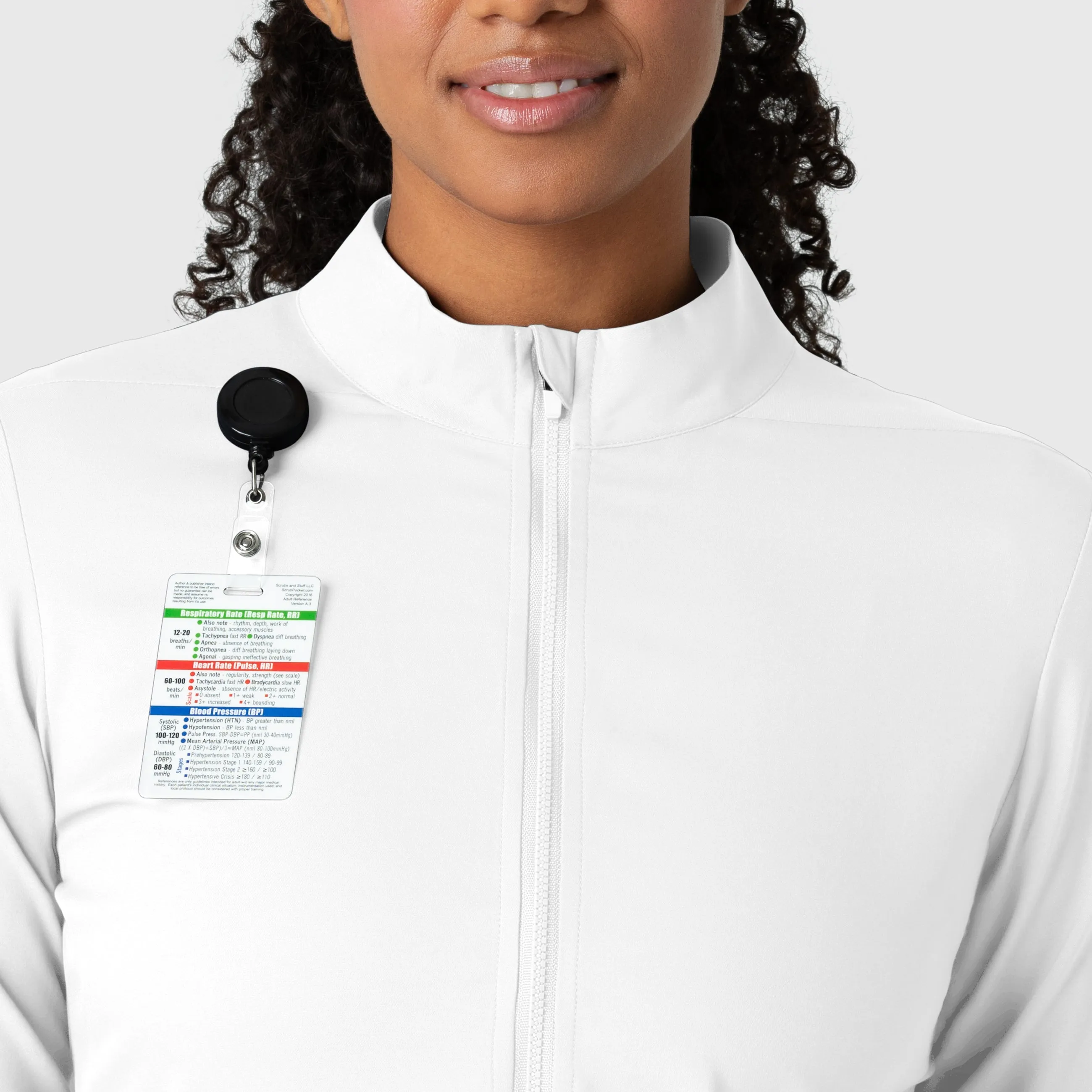 Boundless Women's Warm Up Scrub Jacket - White