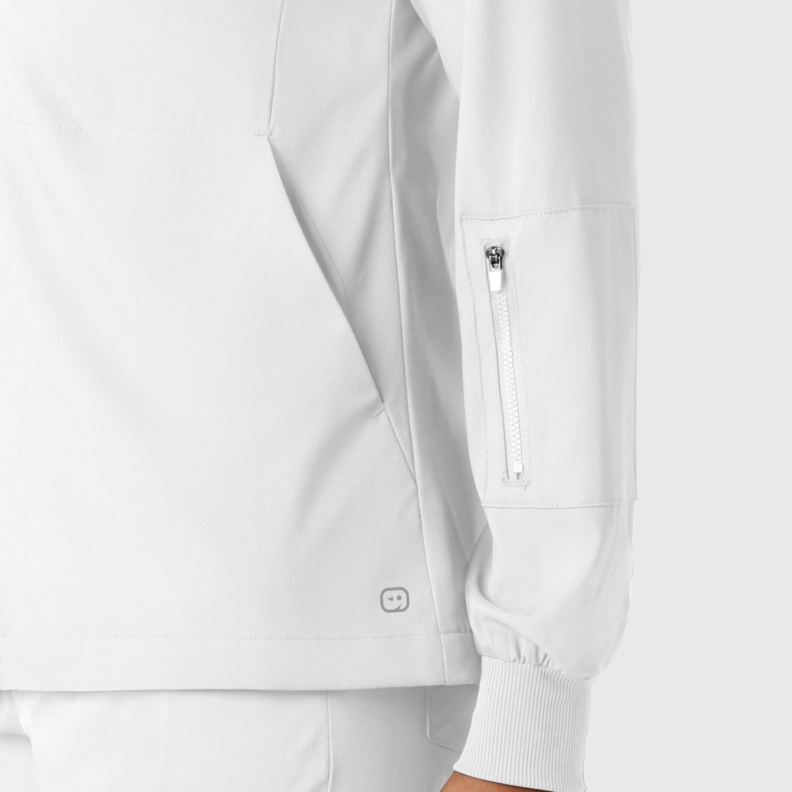 Boundless Women's Warm Up Scrub Jacket - White