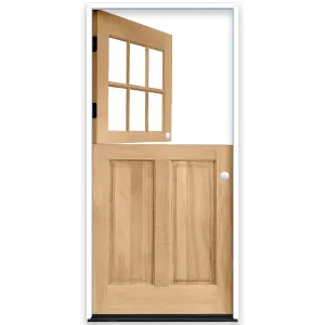 Creative Entryways Mahogany Craftsman Dutch Front Door with Clear Glass