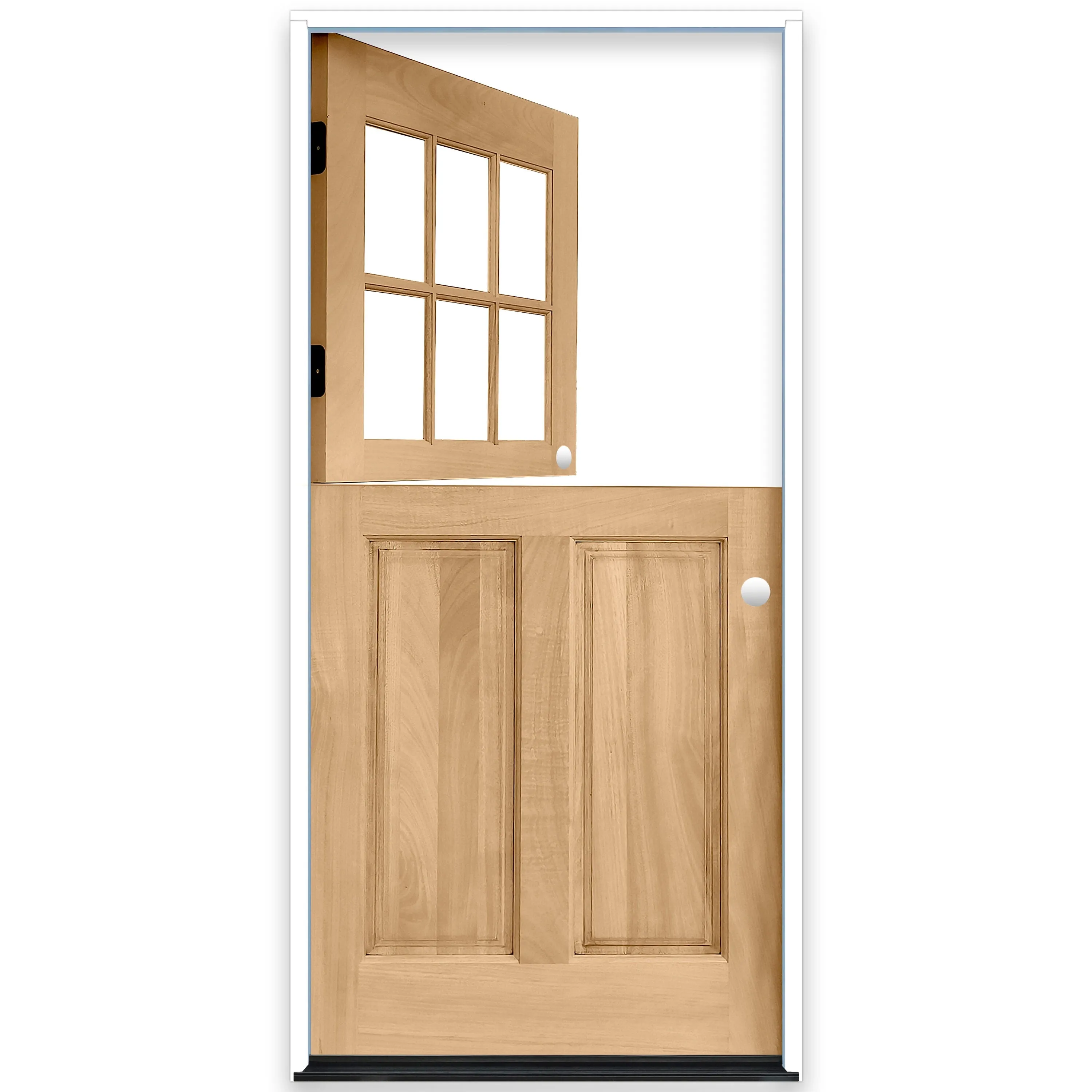 Creative Entryways Mahogany Craftsman Dutch Front Door with Clear Glass