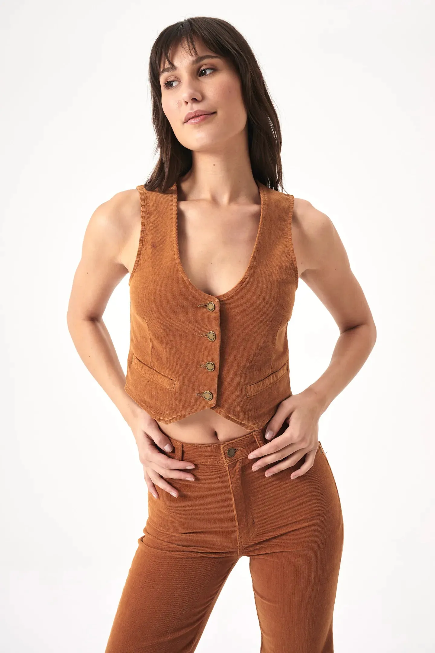 Dallas Vest | Tan Cord