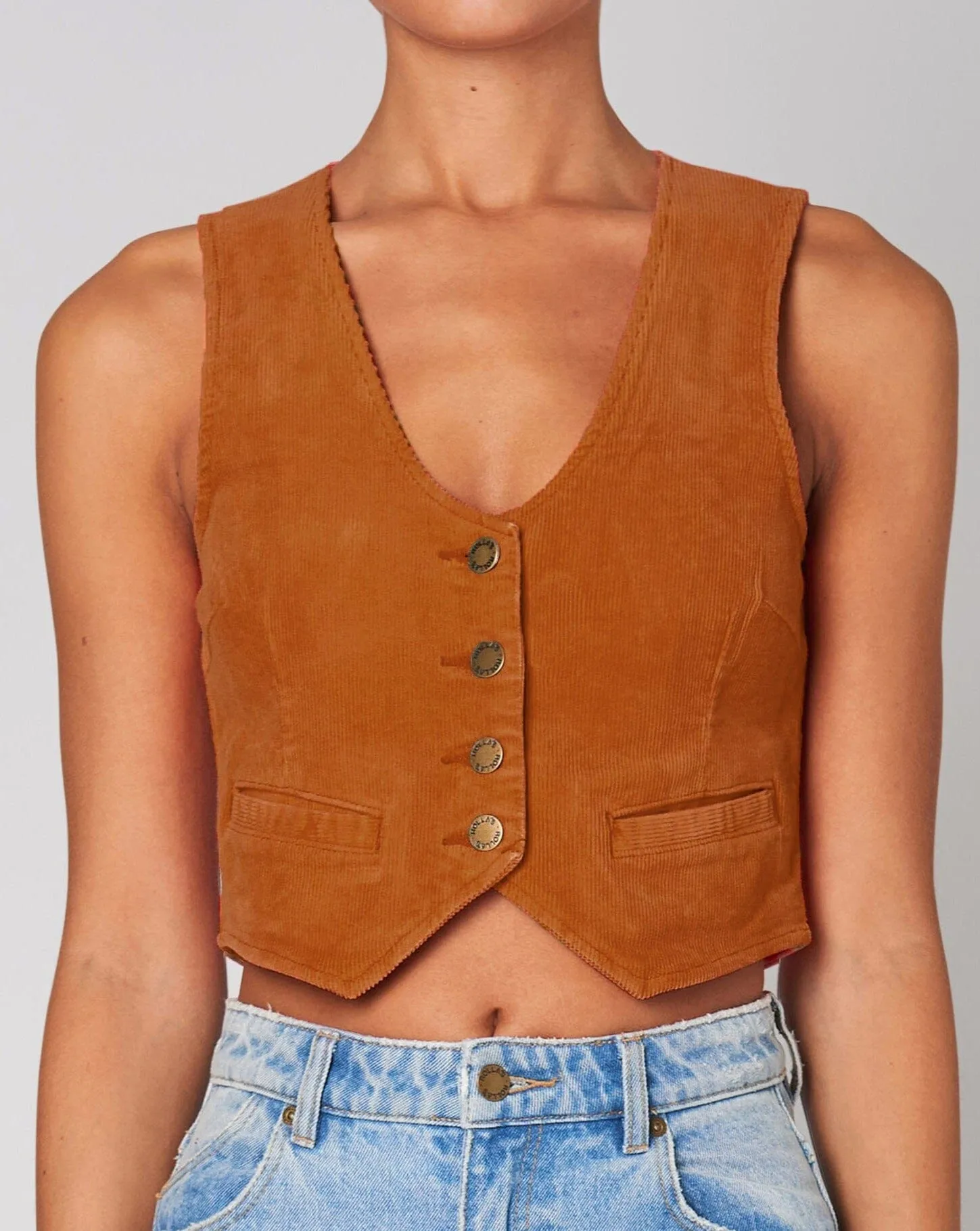 Dallas Vest | Tan Cord