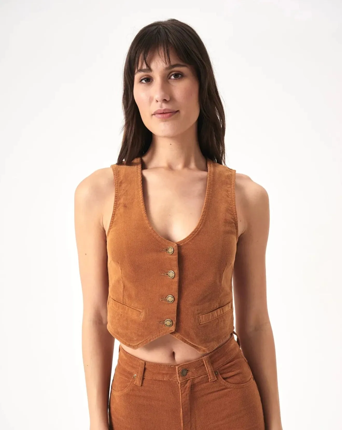 Dallas Vest | Tan Cord