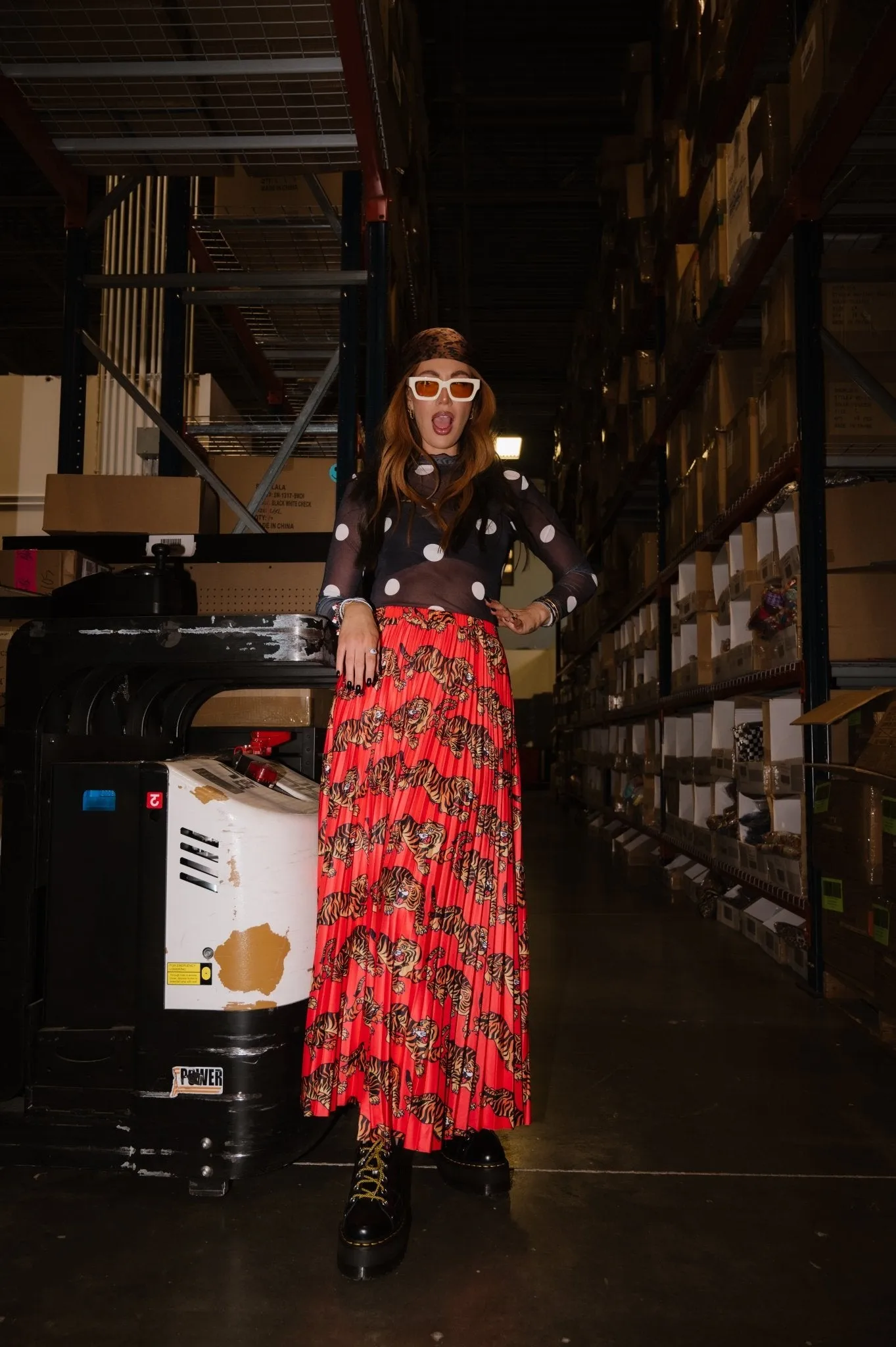 Don't Let Them Tame You Pleated Midi Skirt