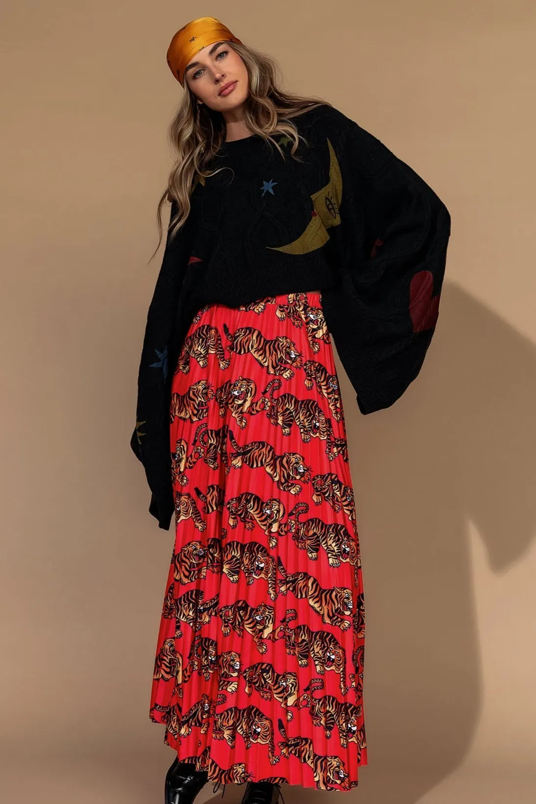 Don't Let Them Tame You Pleated Midi Skirt