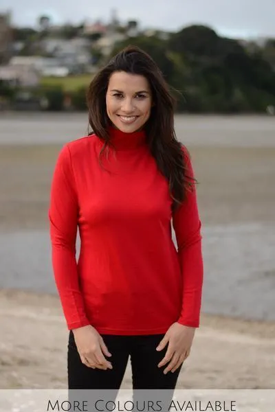 EBAS515.COLOUR.P-Z MERINO ROLL NECK JUMPER