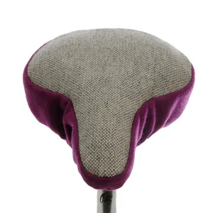 Grace Saddle Cover - Plum & Checked