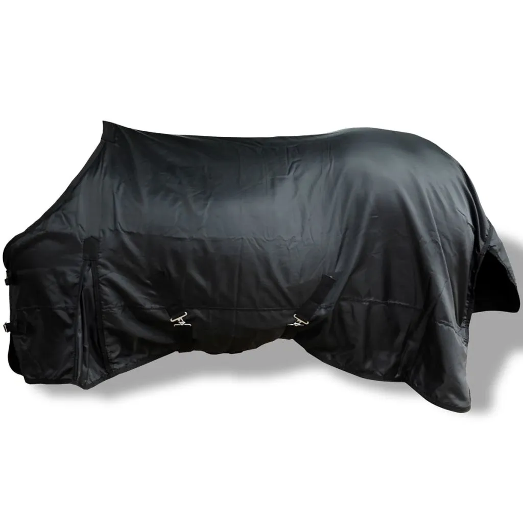Horse Fleece Rug Double Layers with Surcingles Black Larger Horses