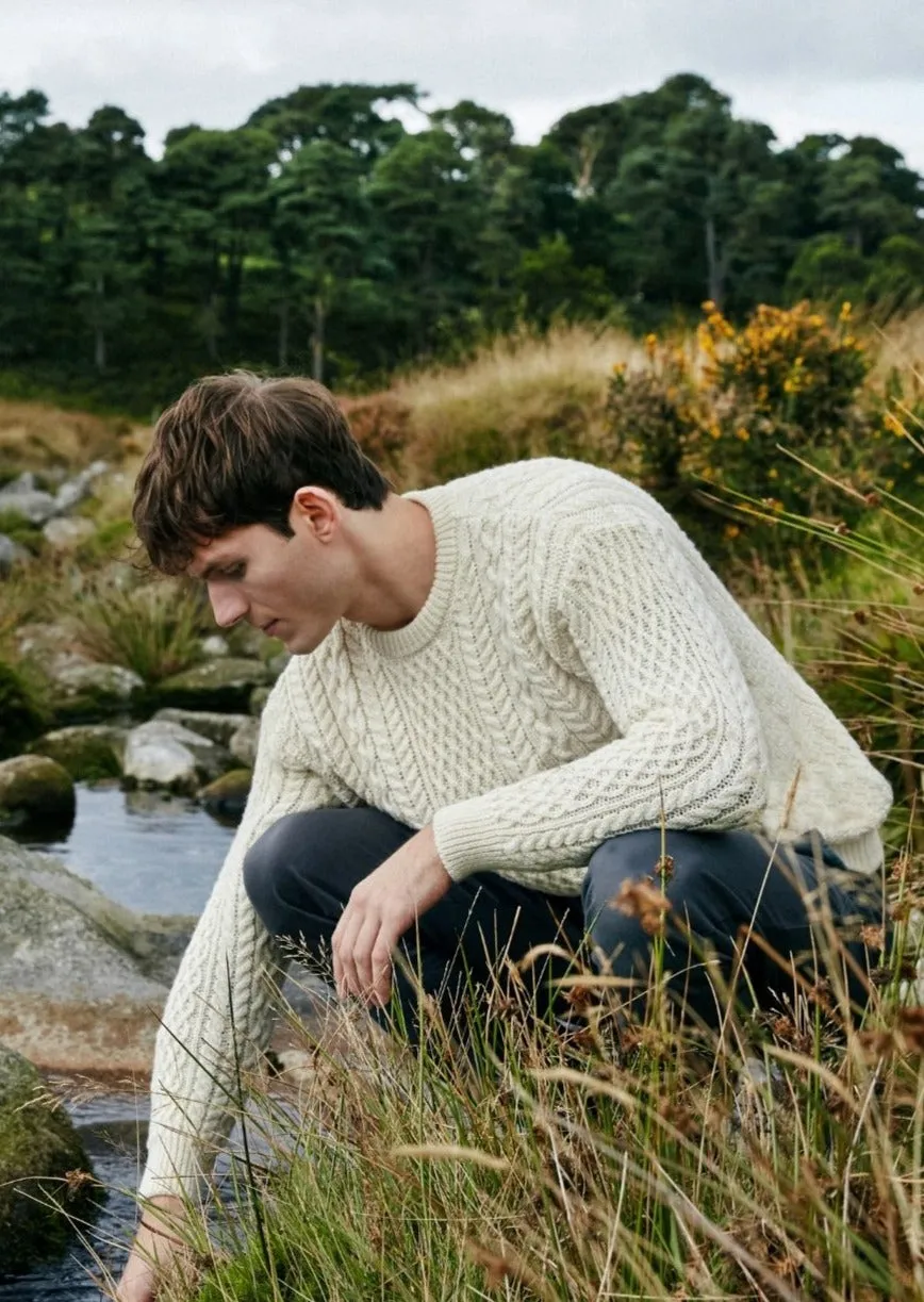 IrelandsEye Men's Cuileann Aran Sweater | Natural