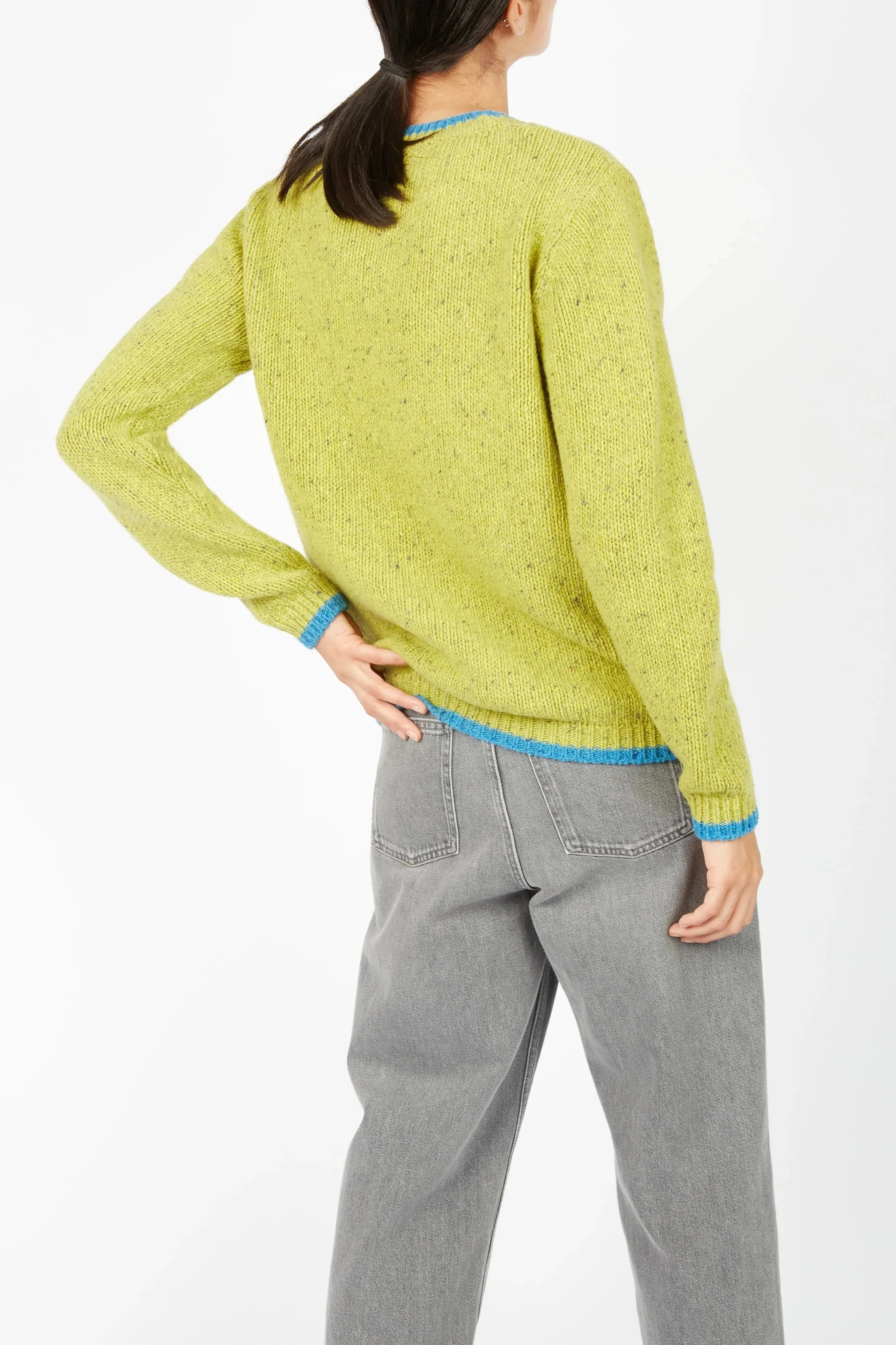 IrelandsEye Slaney Crew Neck Sweater | Chartreuse