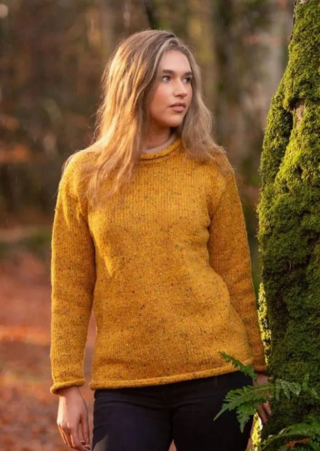 Ladies Roll Neck Sweater | Mustard