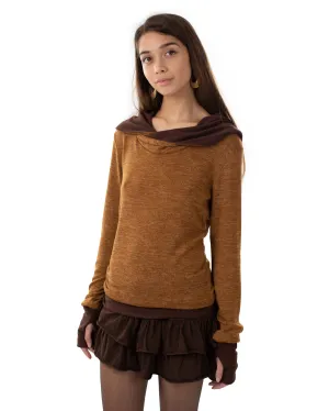 Lakshmi Handwarmer Jumper Camel/Brown