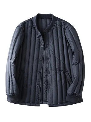 Lightweight and warm 90% white duck down men's base layer collar down liner jacket