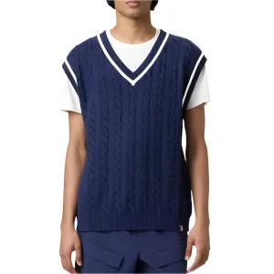 Mens Baseline Cable Knit Tennis Vest