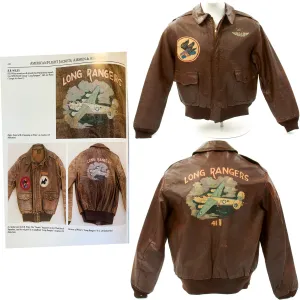 Original U.S. WWII Long Rangers 371st Bomb Squadron A-2 Flight Jacket