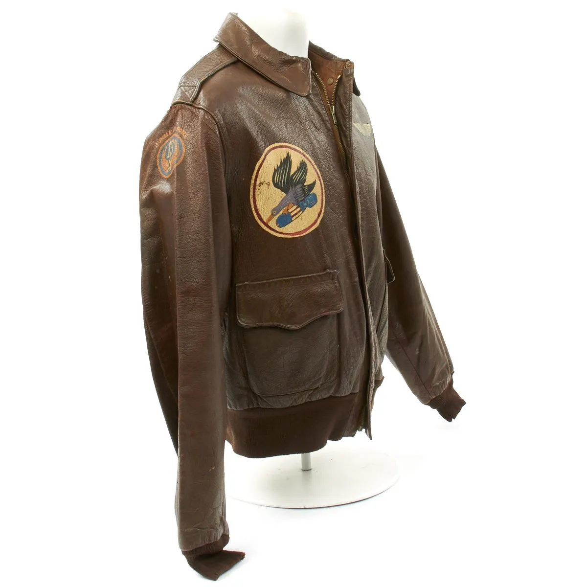 Original U.S. WWII Long Rangers 371st Bomb Squadron A-2 Flight Jacket