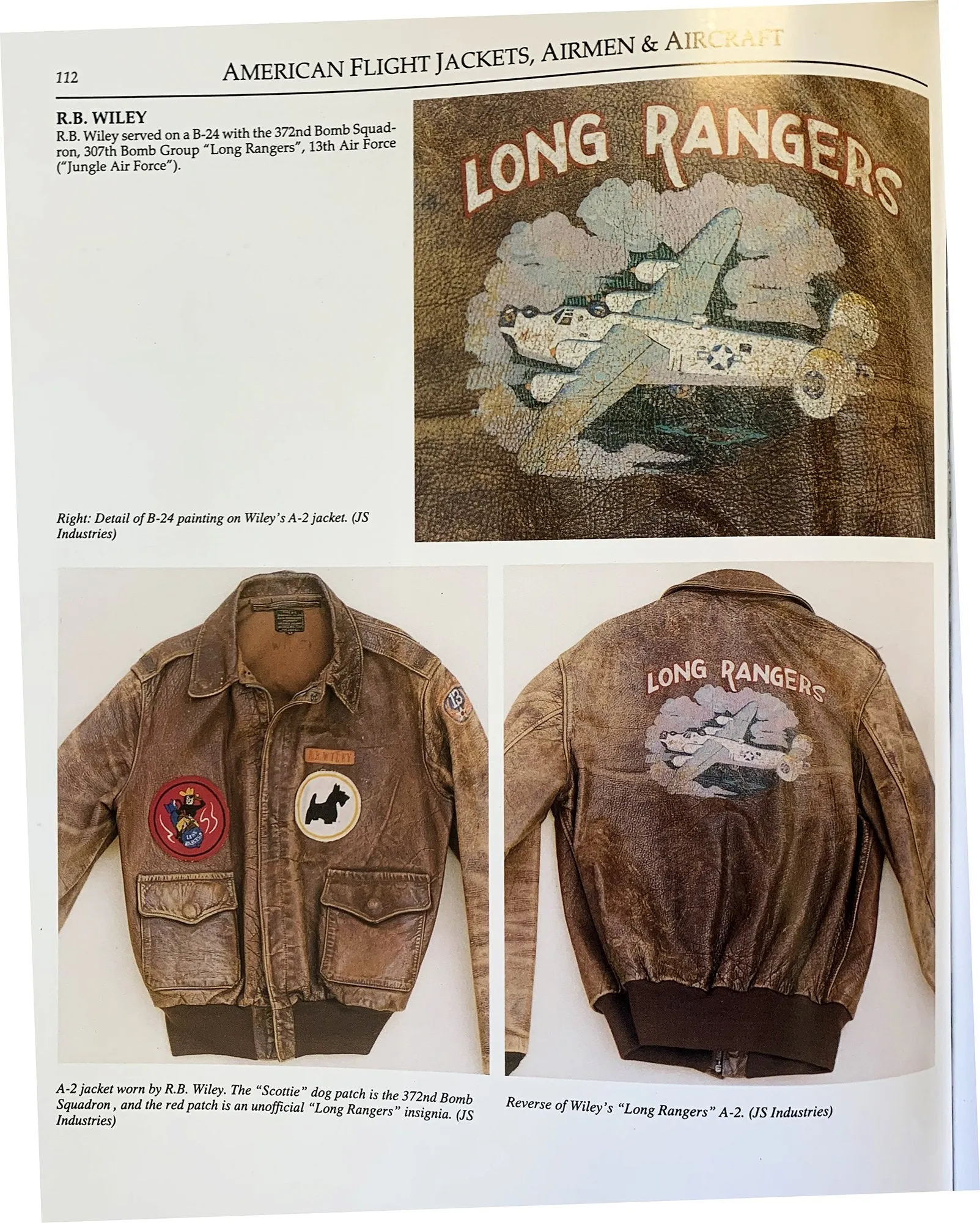 Original U.S. WWII Long Rangers 371st Bomb Squadron A-2 Flight Jacket