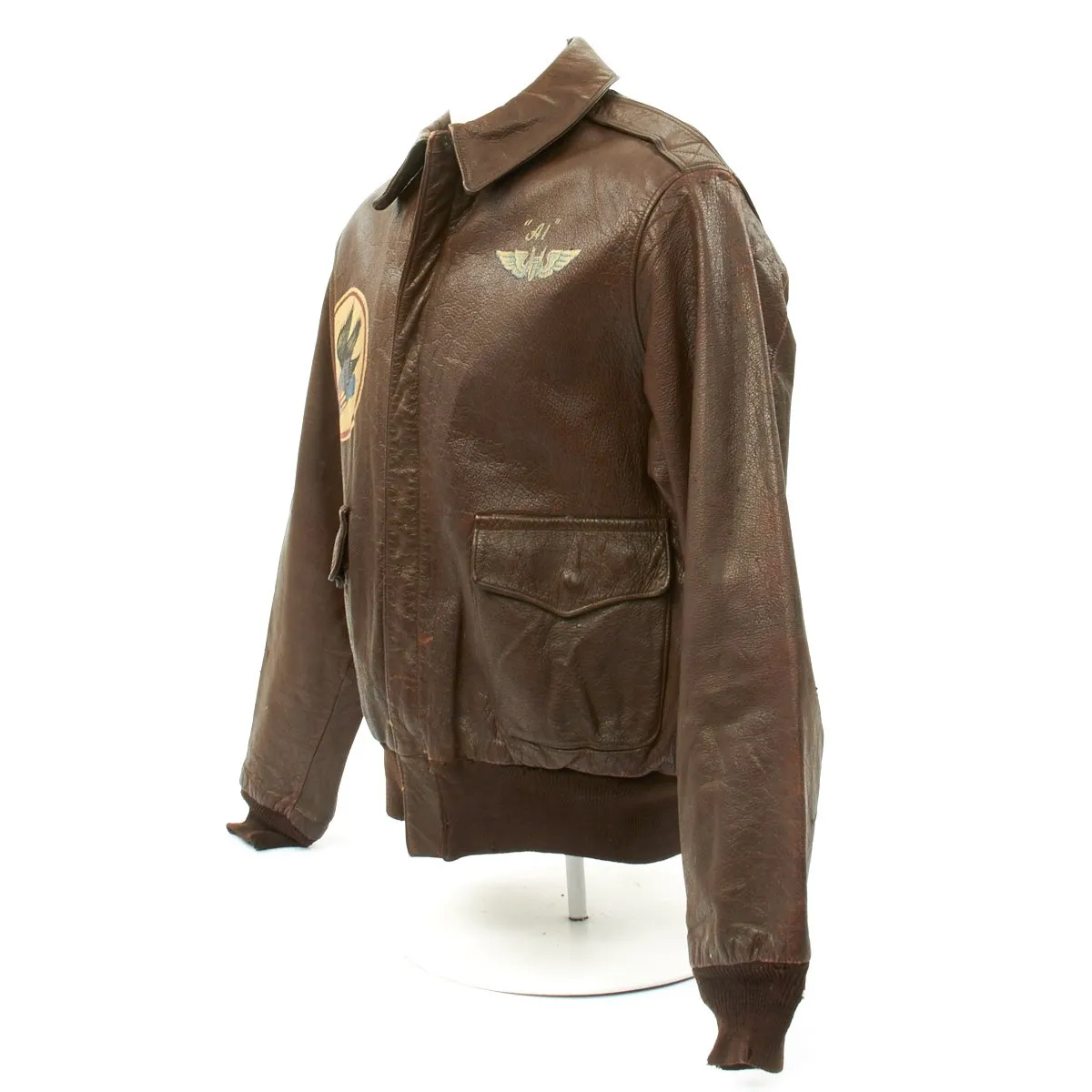 Original U.S. WWII Long Rangers 371st Bomb Squadron A-2 Flight Jacket