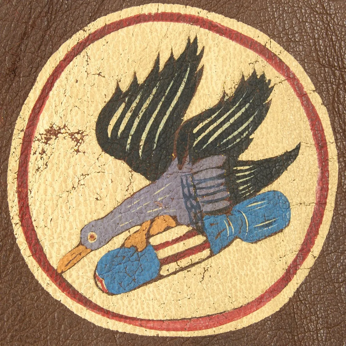 Original U.S. WWII Long Rangers 371st Bomb Squadron A-2 Flight Jacket