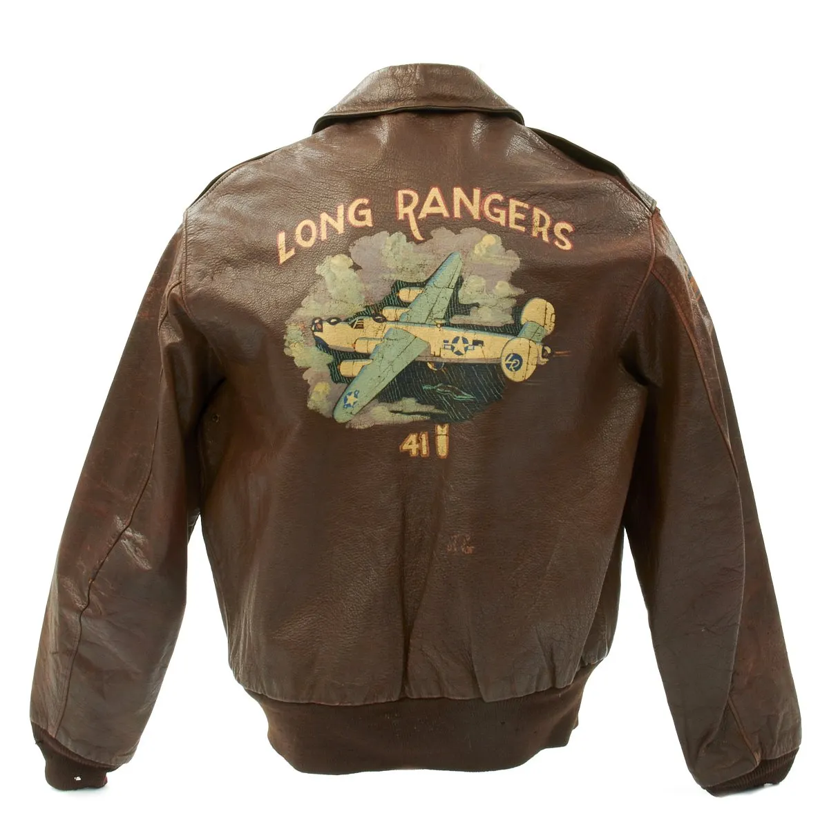 Original U.S. WWII Long Rangers 371st Bomb Squadron A-2 Flight Jacket