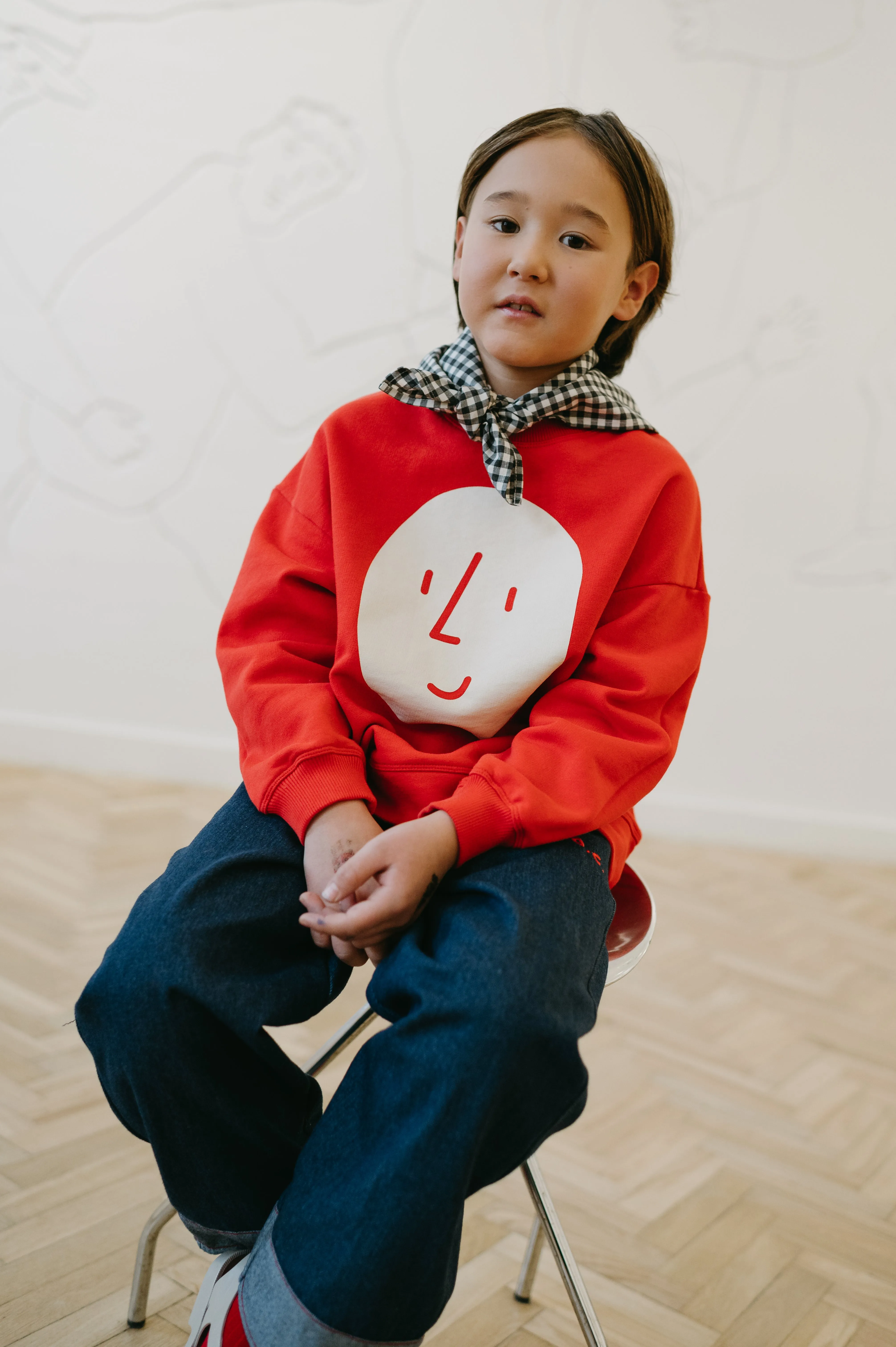 Potato Face Kid’s Sweatshirt - Red