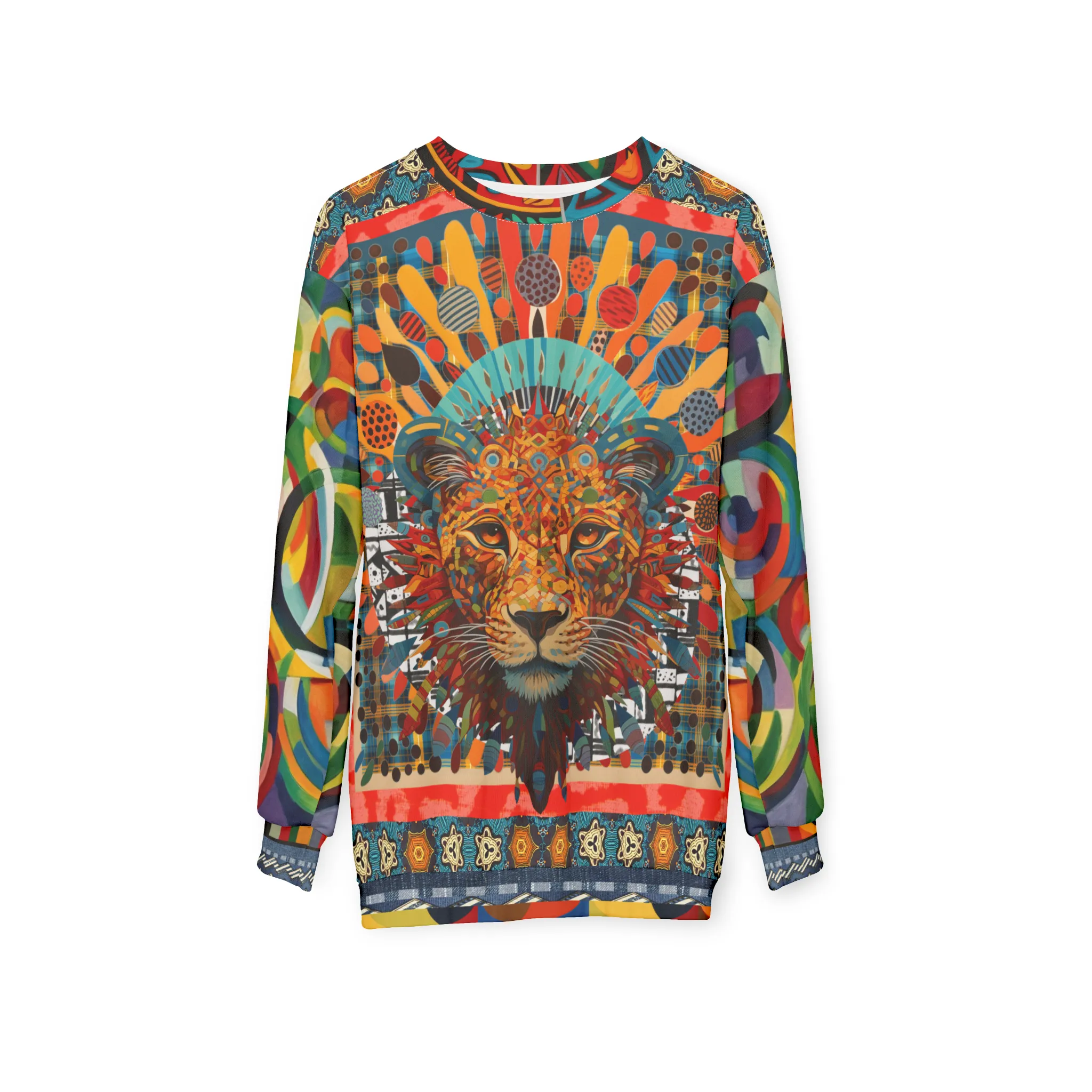 Queen of the Jungle Lion Mosaic Unisex Sweatshirt (Gold Label)