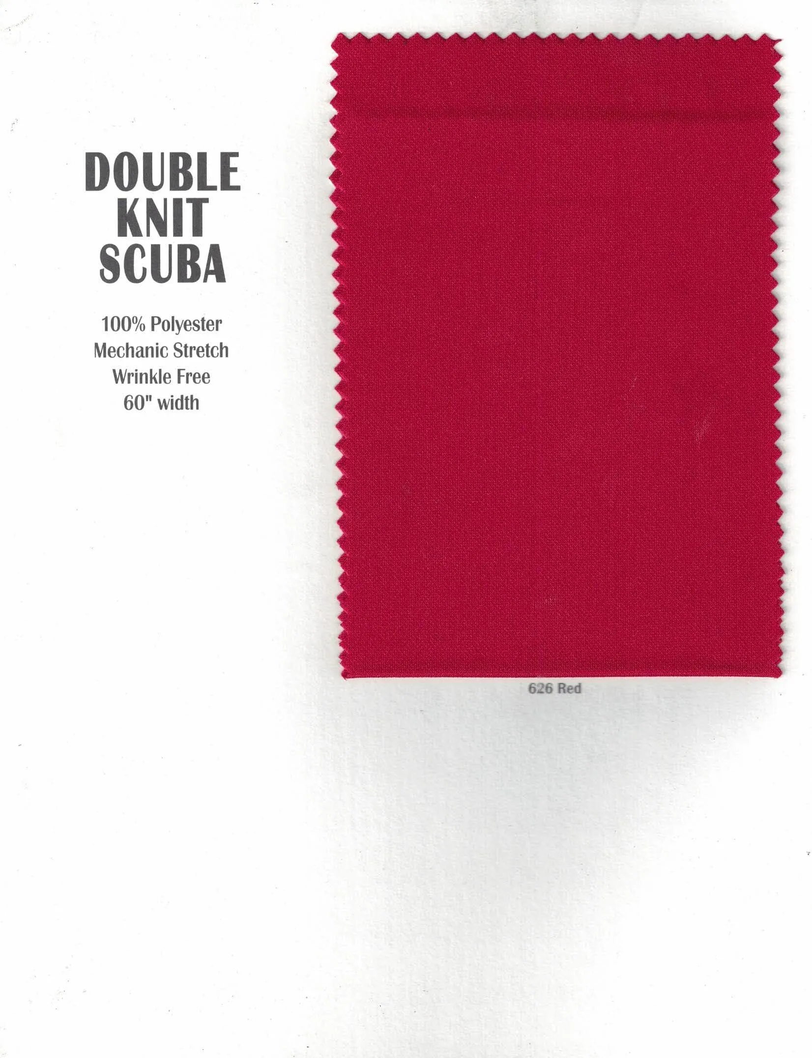Scuba Double Knit Fabric | Basic Wrinkle Free Polyester Fabric with Mechanical Stretch | 60" Wide | Multiple Colors | Poly Knit Fabric |