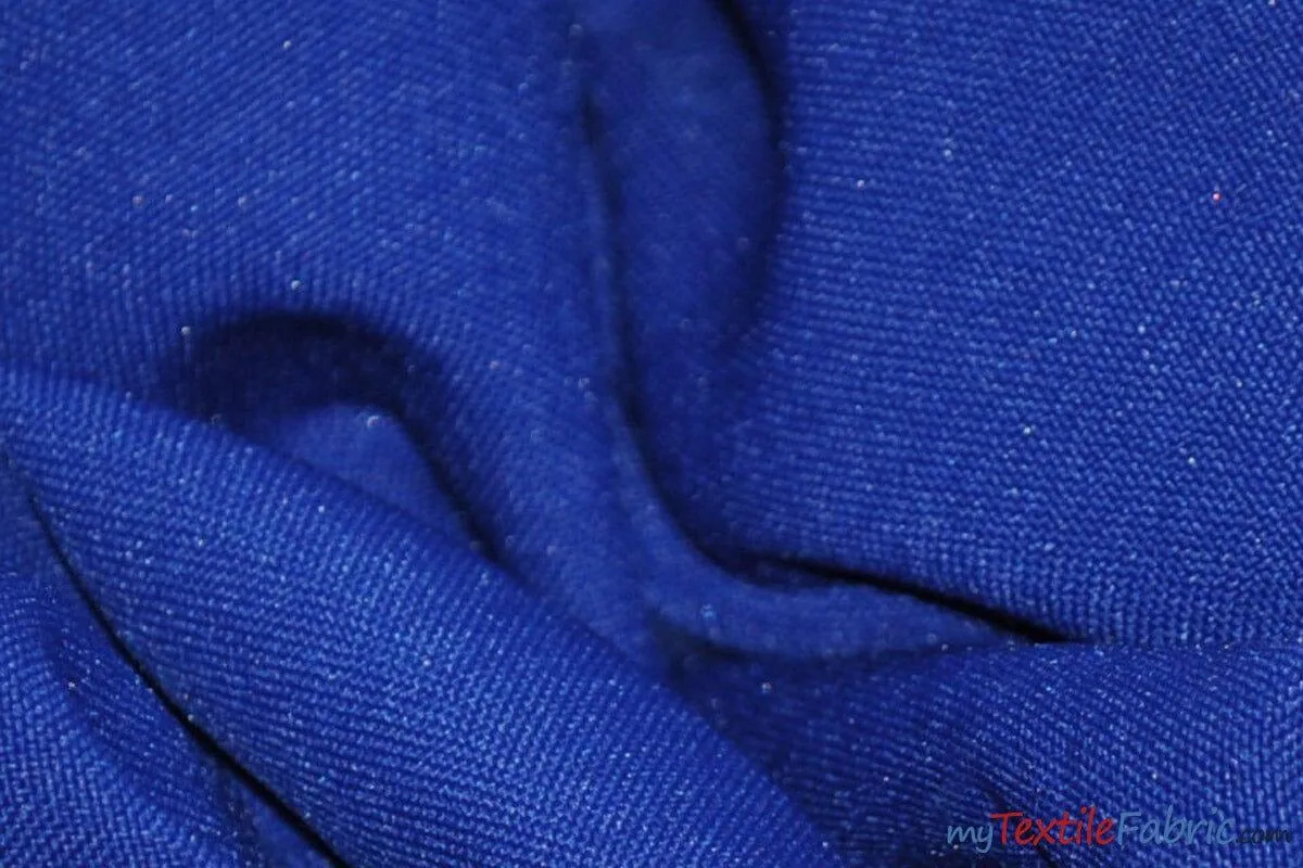 Scuba Double Knit Fabric | Basic Wrinkle Free Polyester Fabric with Mechanical Stretch | 60" Wide | Multiple Colors | Poly Knit Fabric |