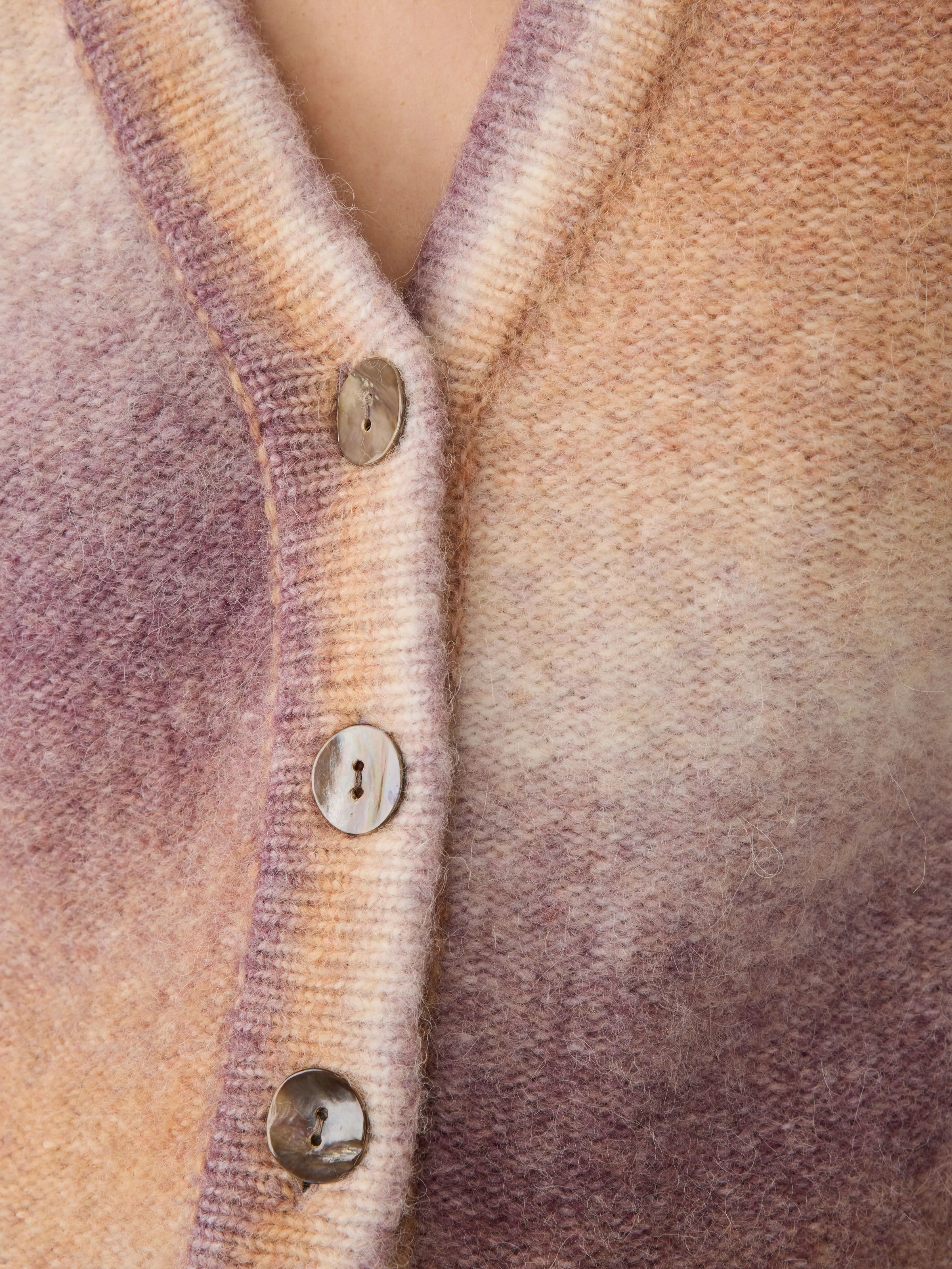 Seaside Spacedye Cardigan - Amethyst Dusk