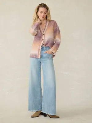 Seaside Spacedye Cardigan - Amethyst Dusk