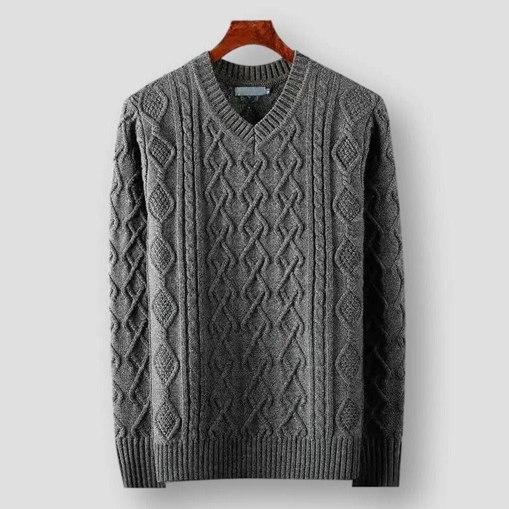 Sky Morris Houston Textured Luxe V-Neck Pullover