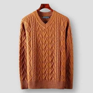 Sky Morris Houston Textured Luxe V-Neck Pullover
