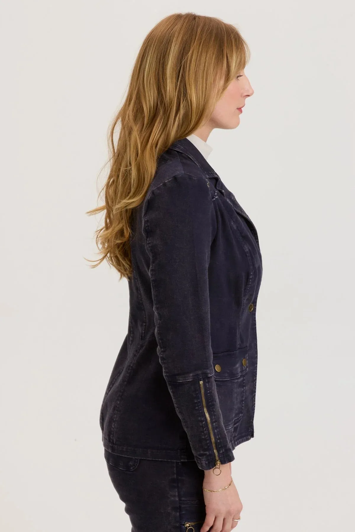 Terrwyn Blazer - Distress Wash Mariner