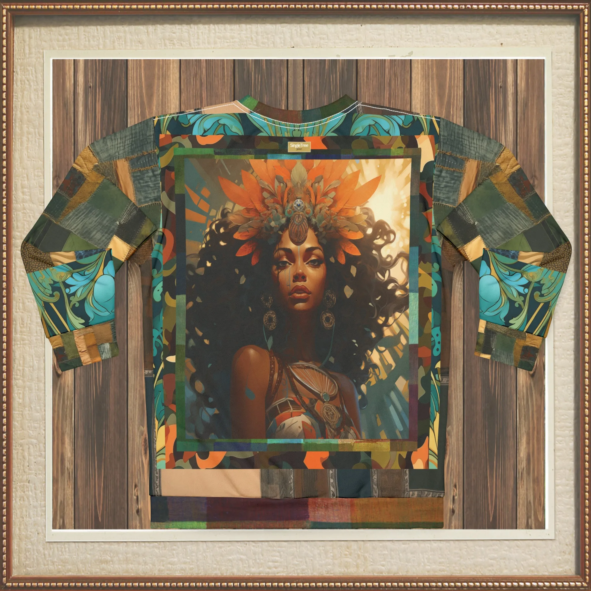 The Sun Chieftain Patchwork Print Unisex Sweatshirt