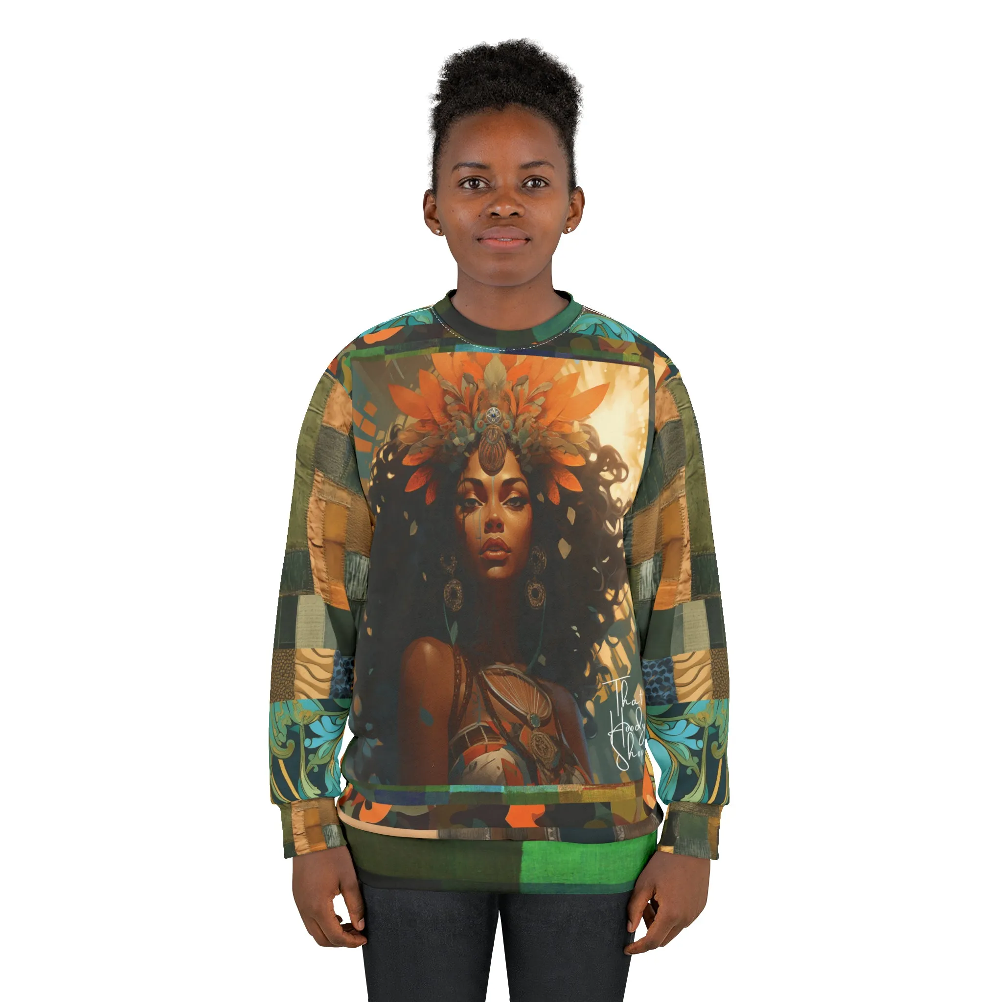 The Sun Chieftain Patchwork Print Unisex Sweatshirt