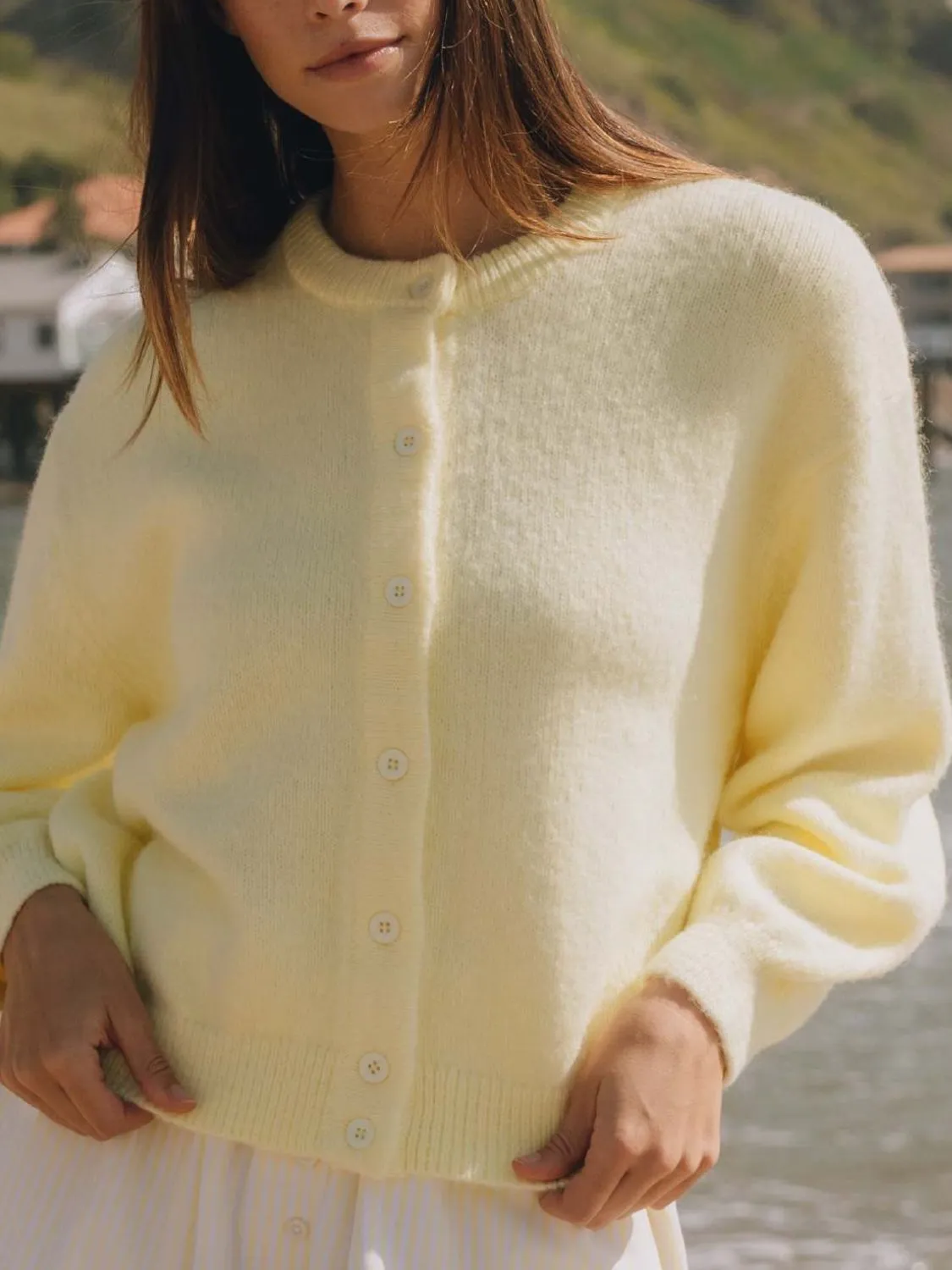 Women Knit Cardigans Soft Solid Button Down Long Sleeve Casual Sweaters