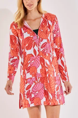 Women's Cabana Hoodie | Radiant Coral Casia Palm