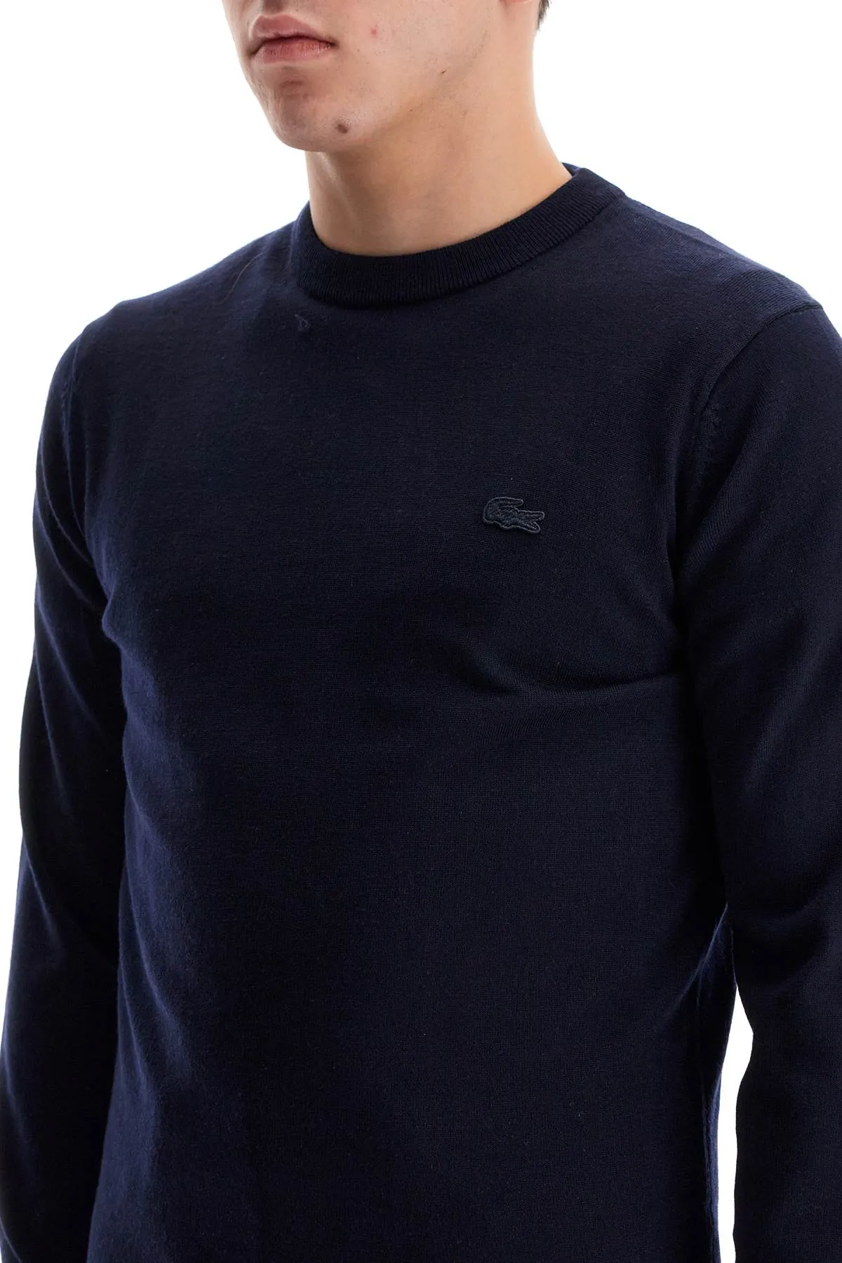 wool crewneck pullover AH1969 BLUE NAVY
