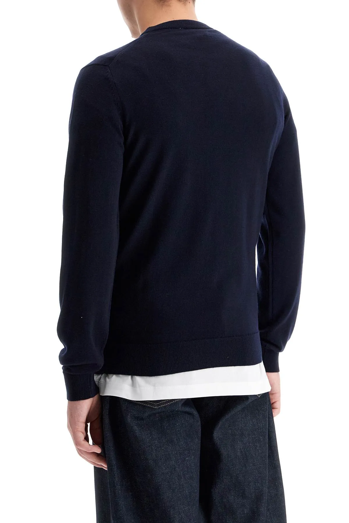 wool crewneck pullover AH1969 BLUE NAVY